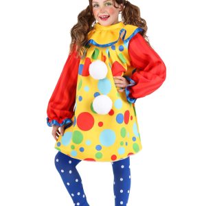 Girl's Posh Polka Dot Clown Costume