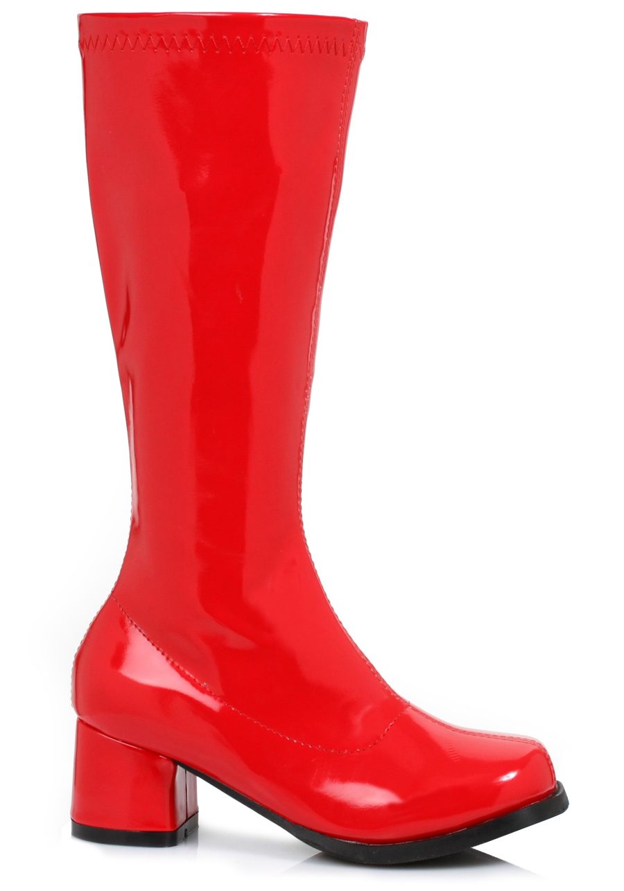 Girls Red Gogo Boots