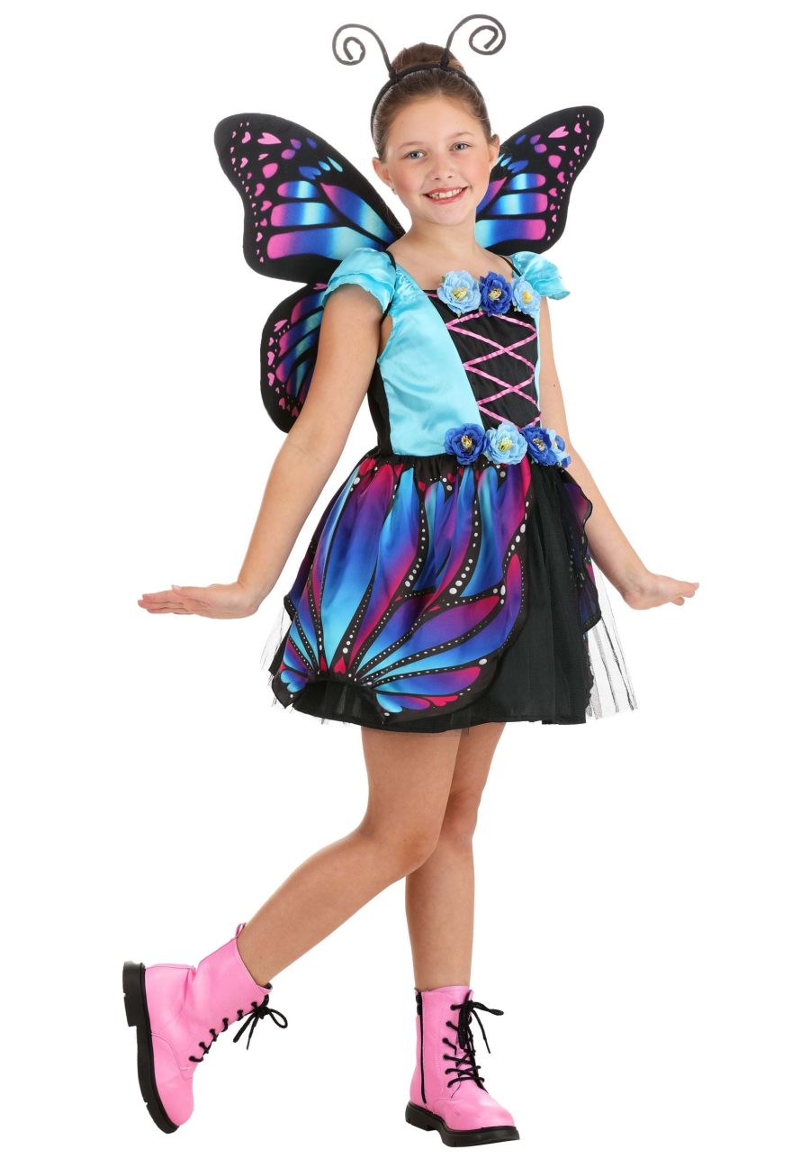 Girl's Vibrant Butterfly Costume