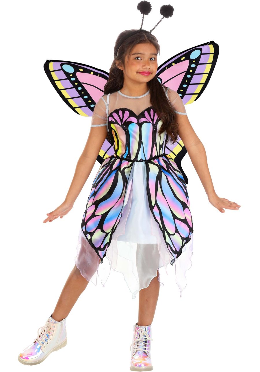 Girl's Wild Wings Pastel Butterfly Costume