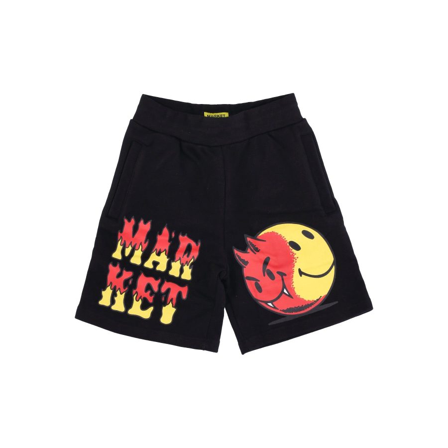 Good And Evil Sweatshorts X Smiley Black Men's Short Tracksuit Pants