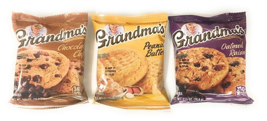 Grandma's Cookies 2.5 Oz Packages Bundle of 15 Pack in Three Flavors: 5 Each of