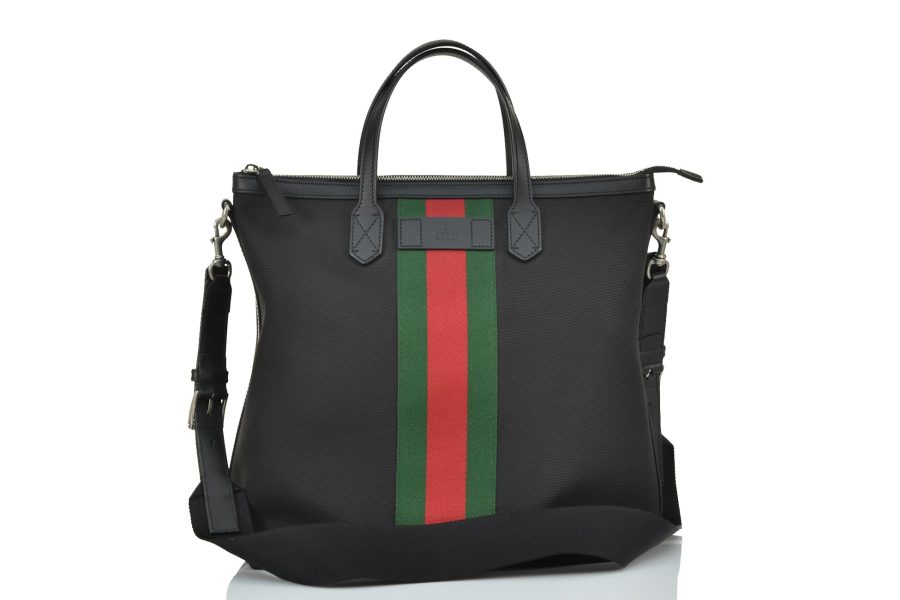 Gucci Men's Black Tote Bag Technocanvas Zipper Mod. 619751 KWT7N 1060