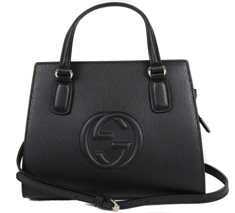 Gucci Soho Bag Black Women Leather Dollar Calf Model 607722 CAO0G 1000