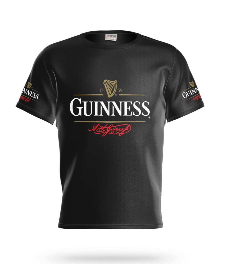 Guinness Beer Logo Black Short Sleeve T-Shirt Gift New Fashion