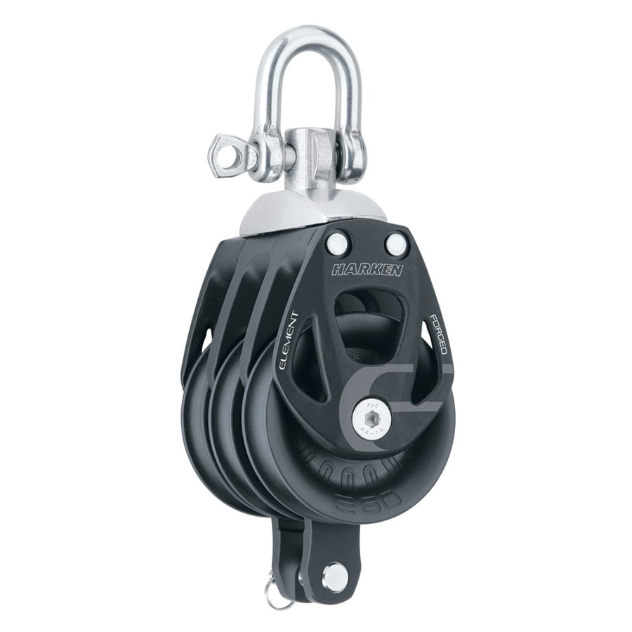 HARKEN 6273 60MM TRIPLE ALUMINUM ELEMENT BLOCK W/SWIVEL & BECKET