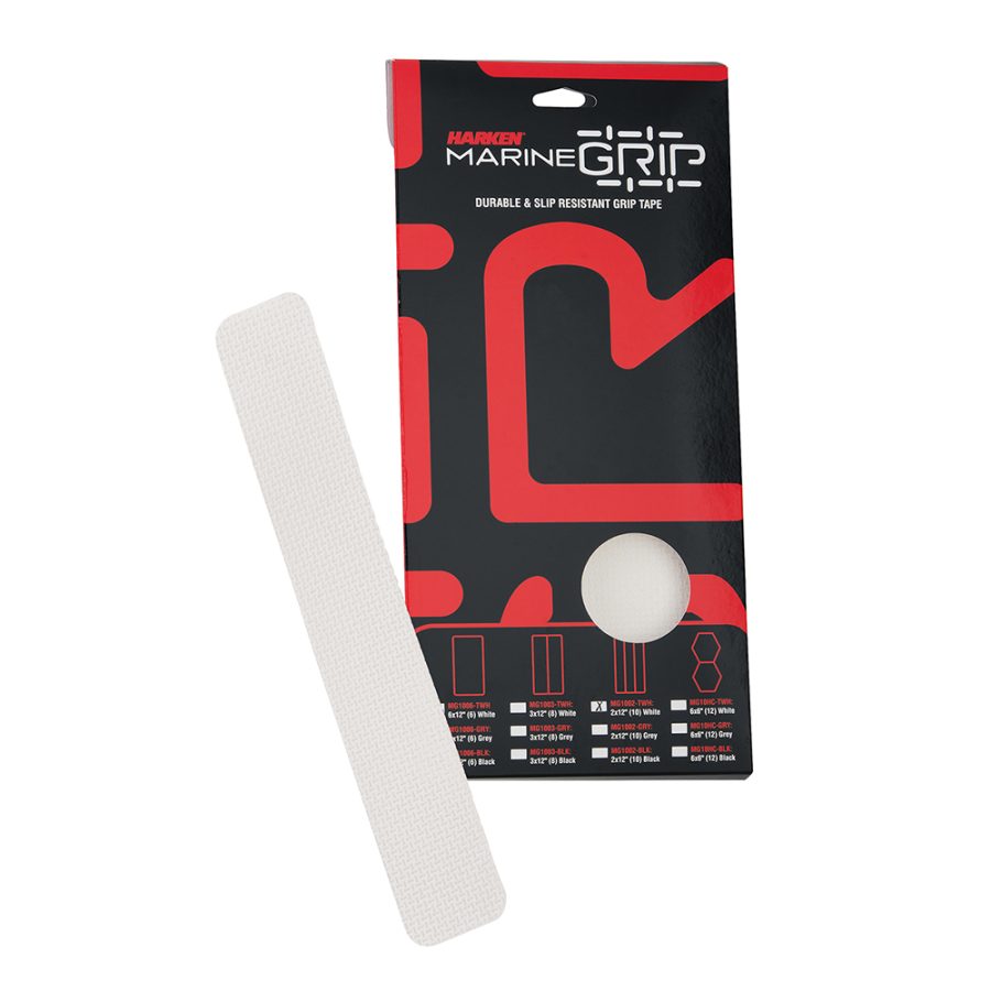 HARKEN MG1002-TWH MARINE GRIP TAPE - 2 X 12 INCH - TRANSLUCENT WHITE - 10 PIECES