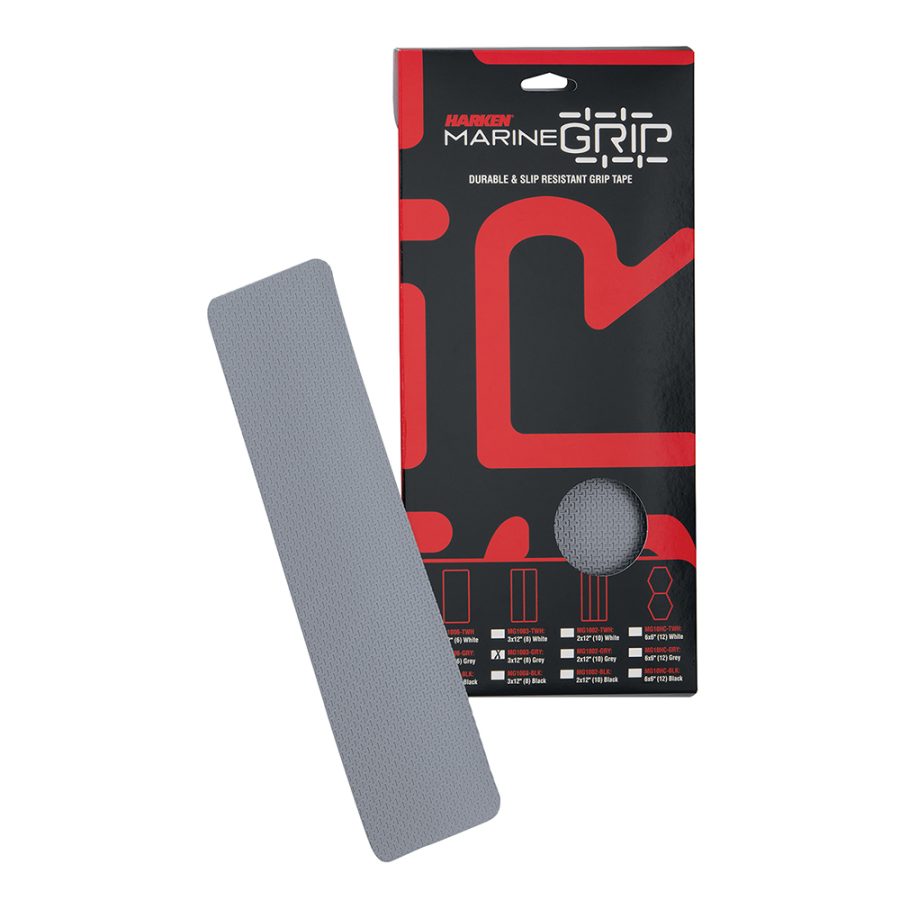 HARKEN MG1003-GRY MARINE GRIP TAPE - 3 X 12 INCH - GREY - 8 PIECES