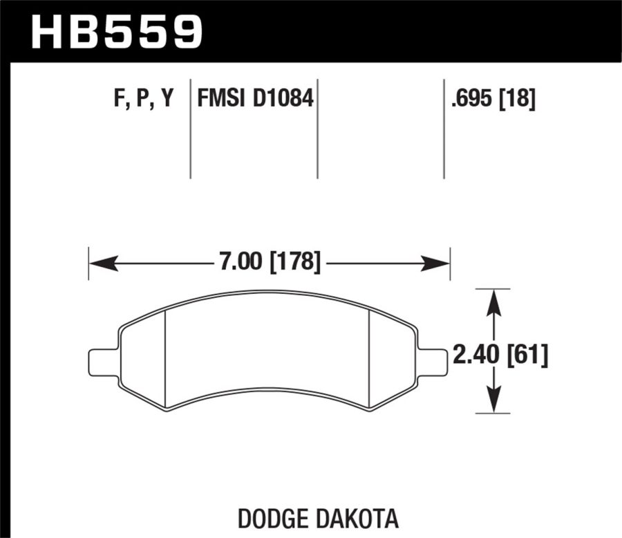 HAWK HB559Y.695 STREET PADS