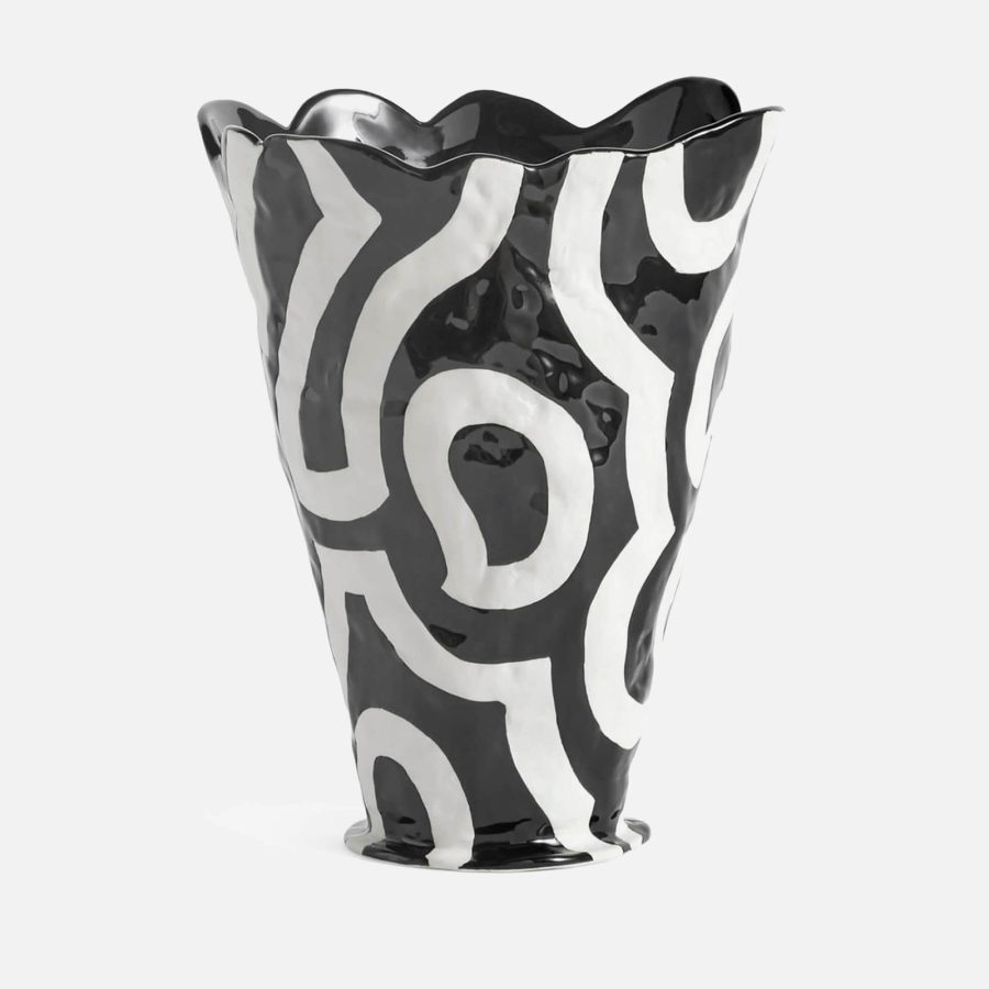 HAY Jessica Hans Shadow Vase - Black and White