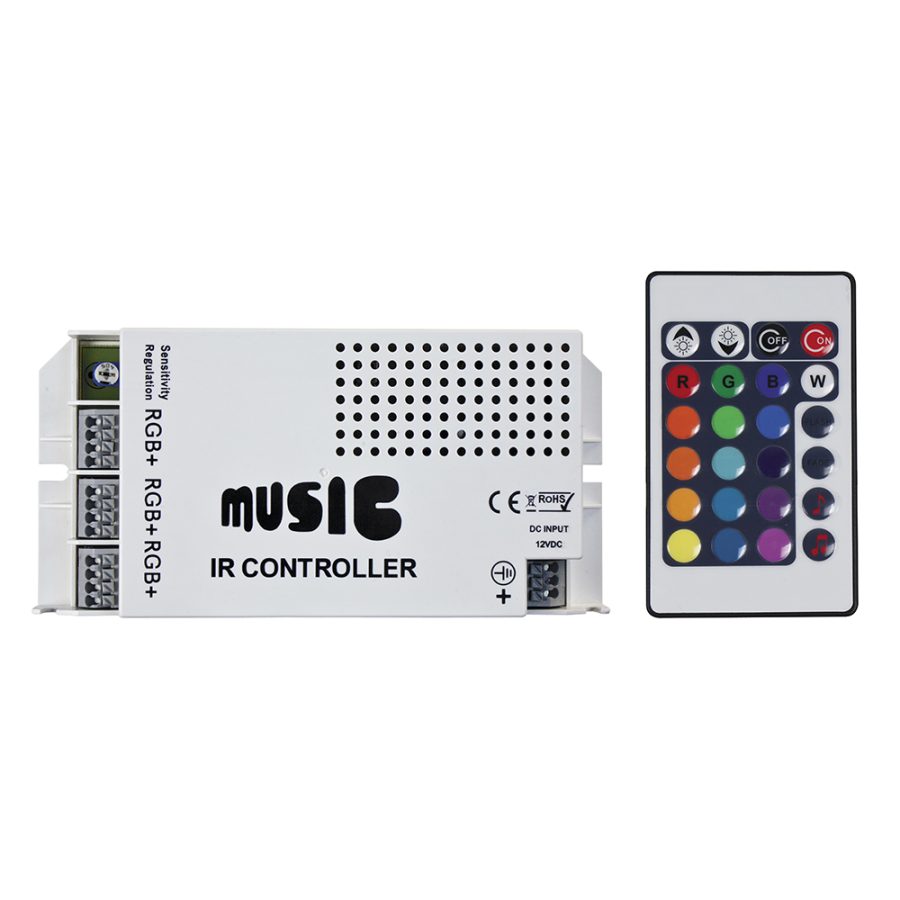 HEISE HE-RGBSAC-1 SOUND ACTIVATED RGB CONTROLLER W/IR REMOTE