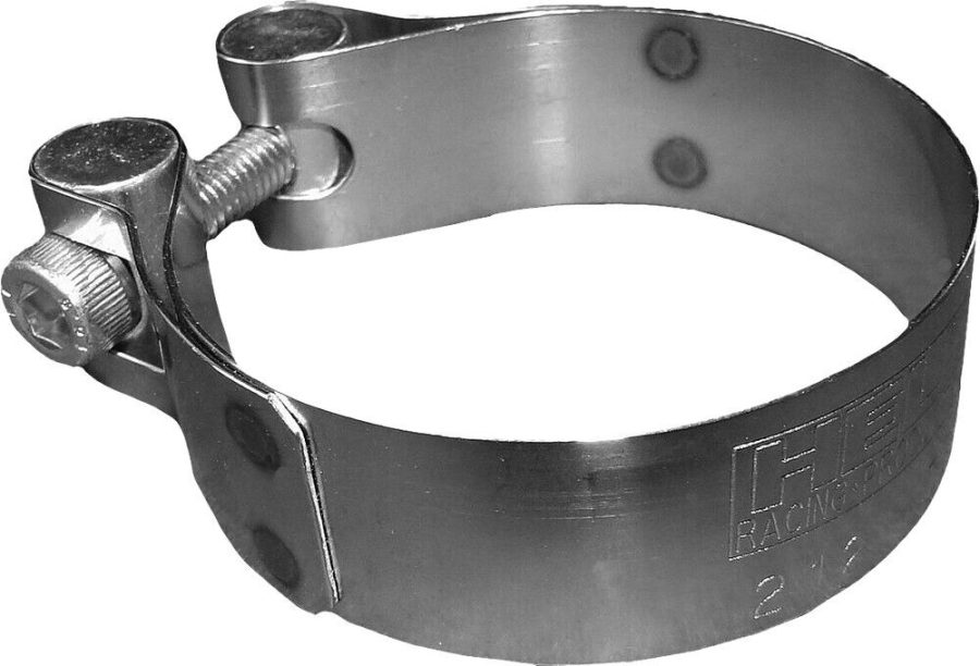 HELIX RACING 212-2774 STAINLESS STEEL MUFFLER CLAMP 2.63, 2.63 To 2.81 Inch Diameter; Band Clamp; Stainless Steel; Single; With Hex Key Socket Bolt