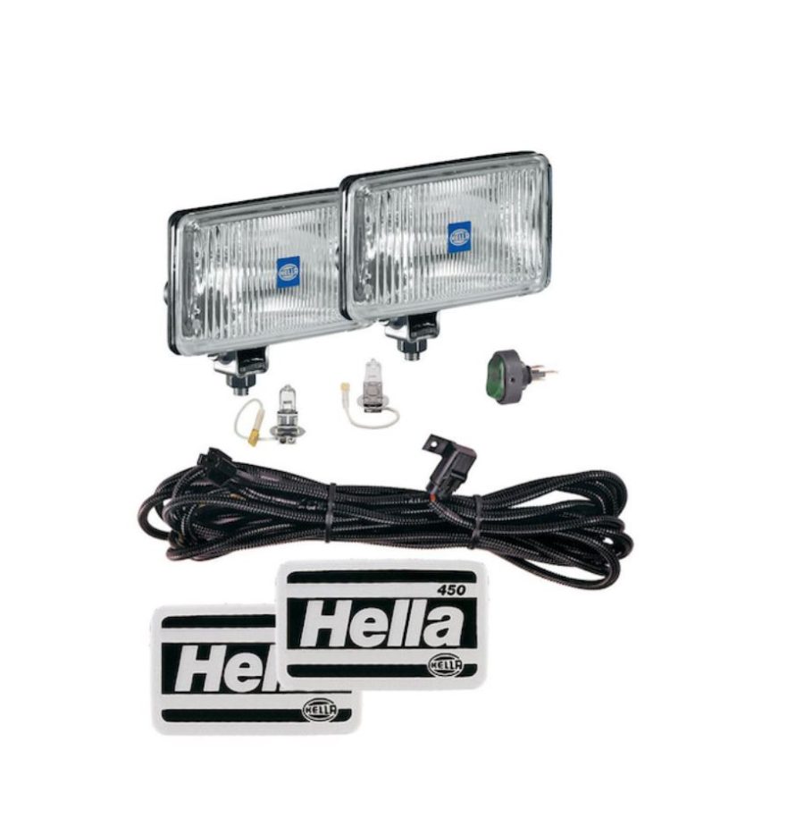 HELLA 005860691 LAMP KIT 450 DRV H3 12V ECE/SAE, Halogen Bulb; Square; Driving Beam