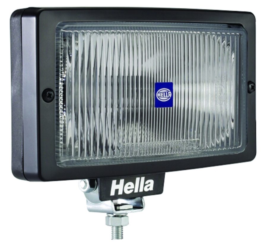 HELLA 006300911 LAMP JUMBO 220 FOG H3 12V, Halogen Bulb; H3 Bulb; 5.23 x 9.52 Inch Rectangular; 55 Watt; Fog Beam; Glass Lens; Black ABS Plastic Housing; Zinc Coated Steel Bracket Mount