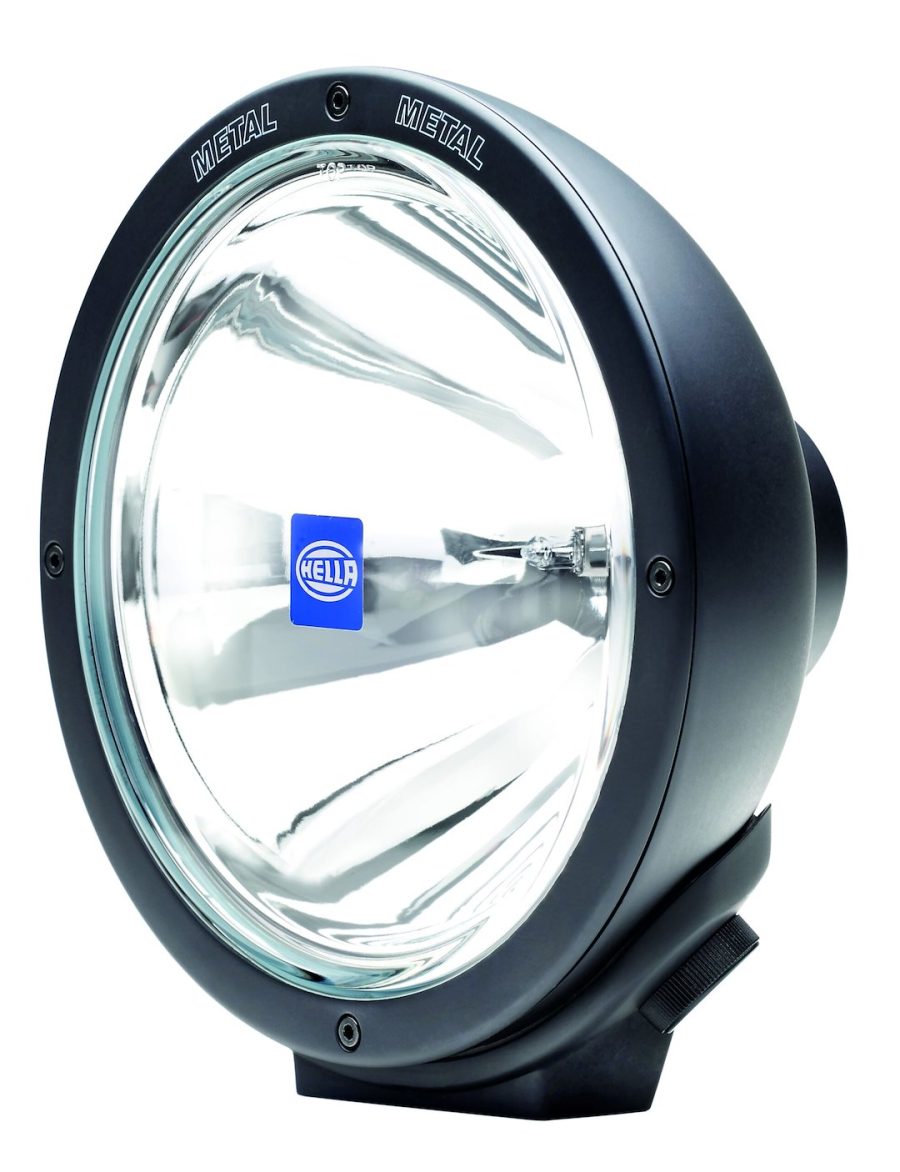 HELLA 007560951 LAMP RE 4000 P BEAM BLK H1 12V, Halogen Bulb; H1 Bulb; 8.81 Inch Round; 100 Watt; Spot Beam; Glass Lens; Matte Black Cast Zinc Housing