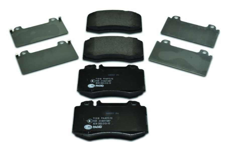 HELLA 355010101 BRAKE PAD SET DISC BRAKE, Low-Metallic; Set Of 2; With Pad Wear Sensor