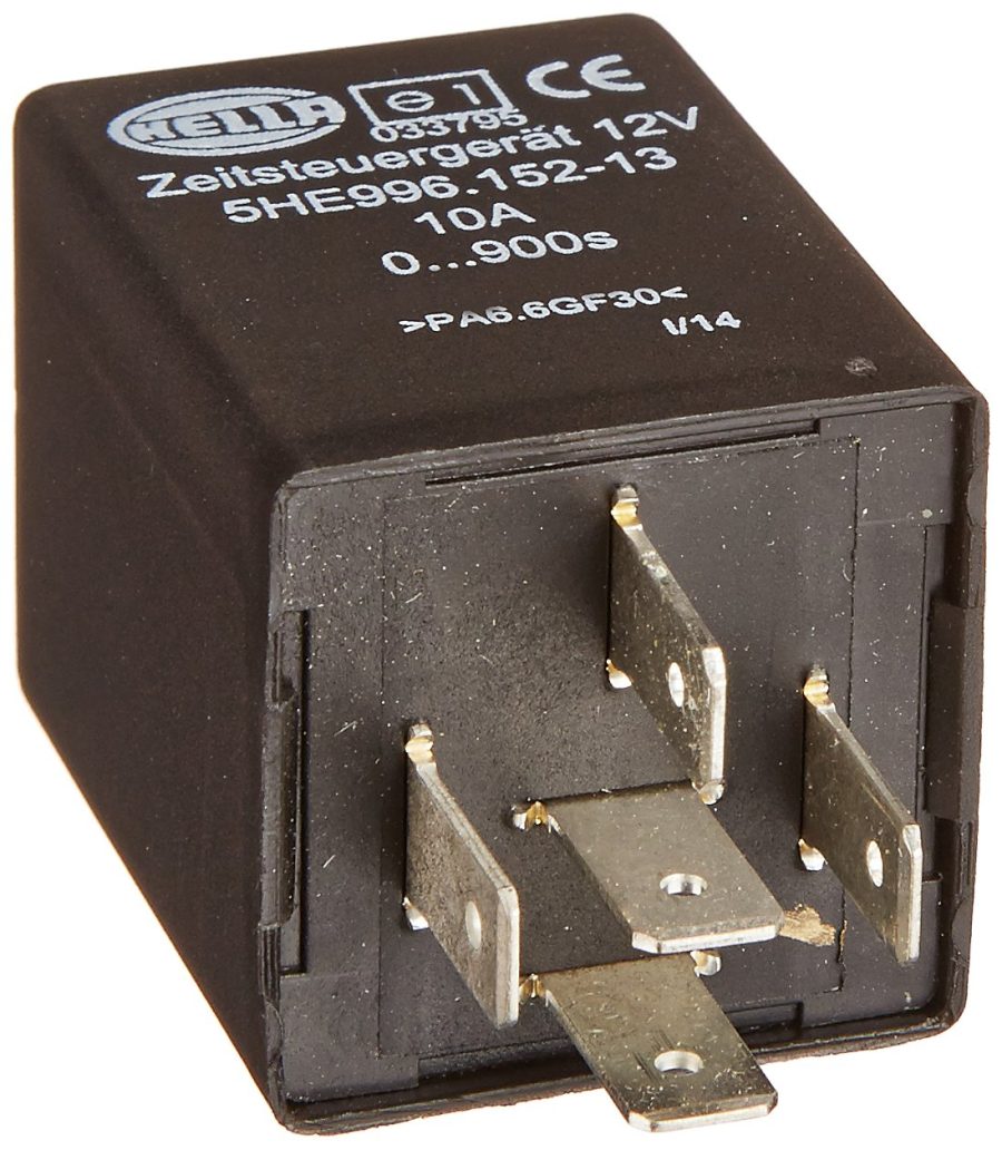 HELLA 996152131 12V Delay-On-Release, Time Delay Relay, Black