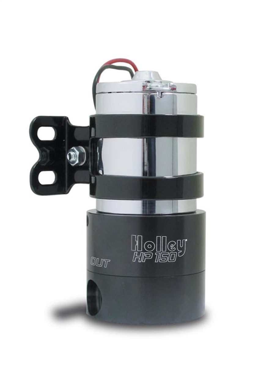 HOLLEY 12-150 FUEL PMP GEROTR, 150 GPH Free Flow and 140 GPH at 7 PSI; 16 PSI Maximum Pressure; With Regulator; 3/8 Inch NPT Inlet/Outlet; 12 Volts; Gerotor