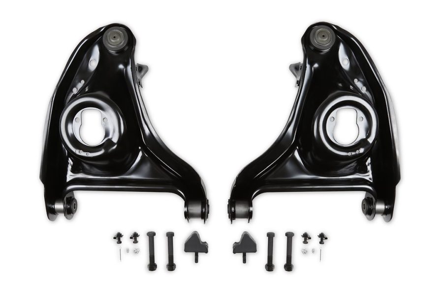 HOLLEY RK100-21L REKUDO 70-81 F-BODY LOWER CTRL ARM, Stamped; Non Adjustable; Black; Steel; With Ball Joint/ Bushing/ Grease Fittings/ Mounting Hardware; Set Of 2