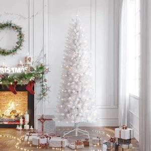 HOMAKER Fraser Fir White Christmas Tree - 7.5FT