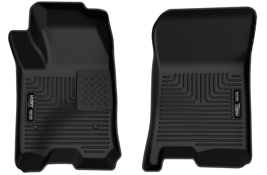 HUSKY LINERS 13221 Weatherbeater Floor Mats | Fits 2023 - 2024 Chevrolet Colorado & GMC Canyon Crew Cab | Front Row, 2-pc Black