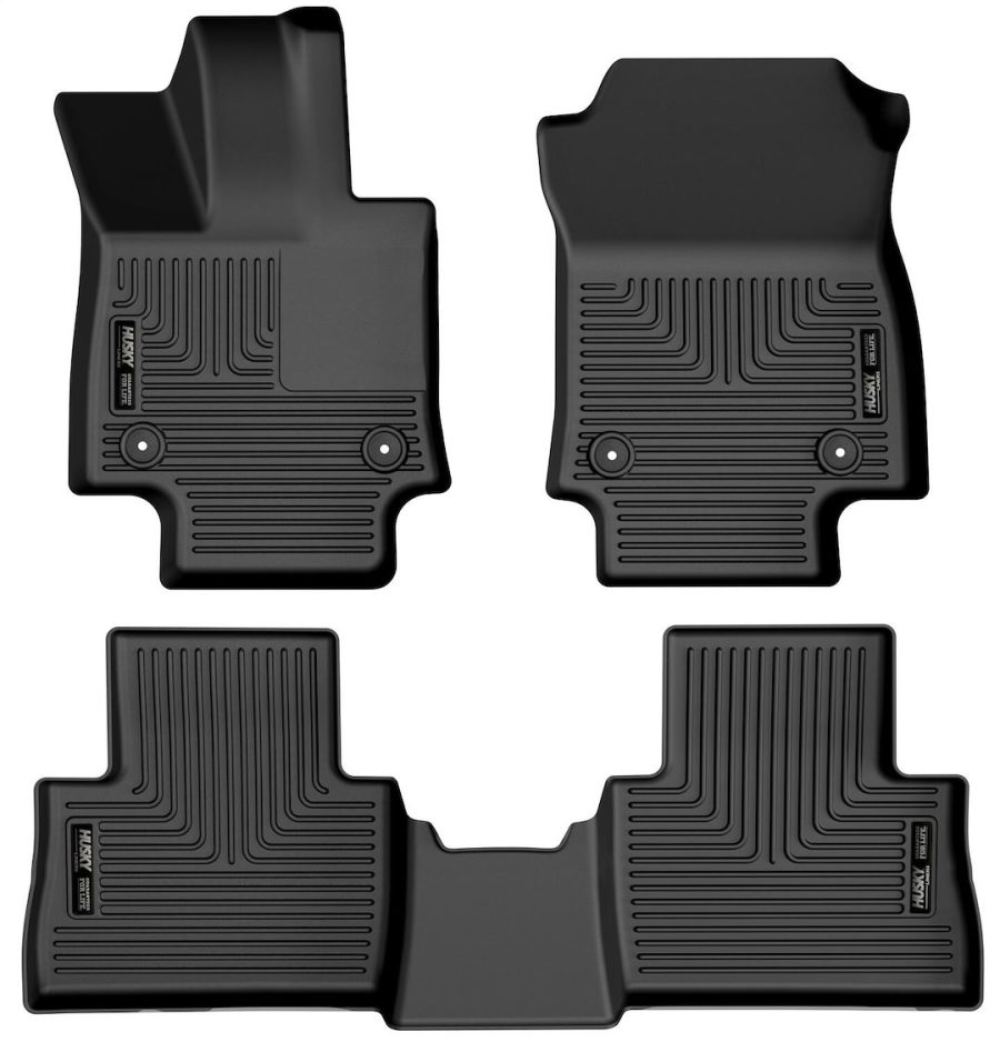 HUSKY LINERS 95901 WEATHERBEATER FLOOR LINERS, Direct Fit; Raised Ridge; Black; TPO (Thermoplastic Olefin); 3 Piece