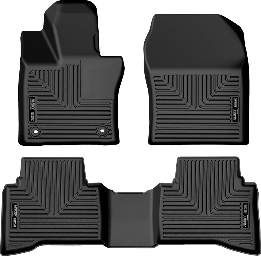 HUSKY LINERS 99431 Floor Liner; WeatherBeater; Molded Fit; Raised Ridge; Black; TPO (Thermoplastic Olefin); 3 Piece For 2023-2025 Toyota Prius