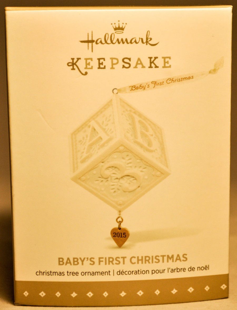 Hallmark Baby's First Christmas ABC Block Porcelain Limited Ed Ornament