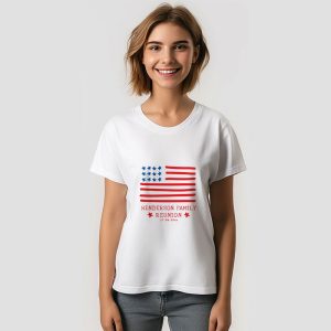 Hand Drawn American Flag Family Reunion TShirt