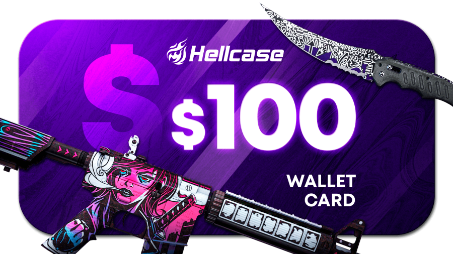 Hellcase.com 100 USD Wallet Card Code