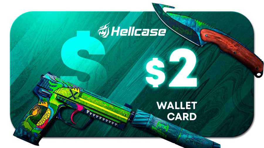 Hellcase.com 2 USD Wallet Card Code