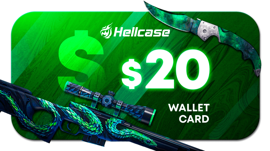 Hellcase.com 20 USD Wallet Card Code