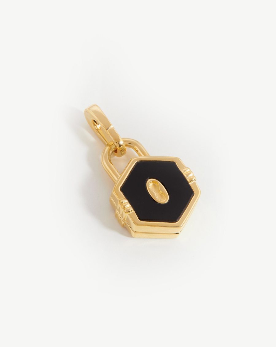 Hex Padlock Locket Clip-On Pendant