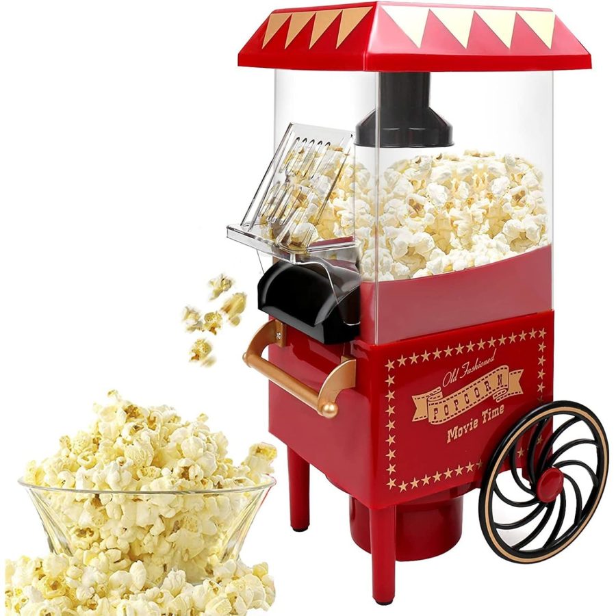 Hot Air Popcorn Machine, Popcorn Maker, 1200W Home Electric Popcorn Popper With