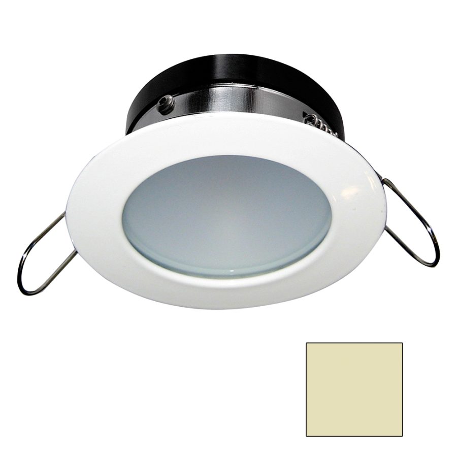 I2SYSTEMS A1110Z-31CAB APEIRON A1110Z - 4.5W SPRING MOUNT LIGHT - ROUND - WARM WHITE - WHITE FINISH