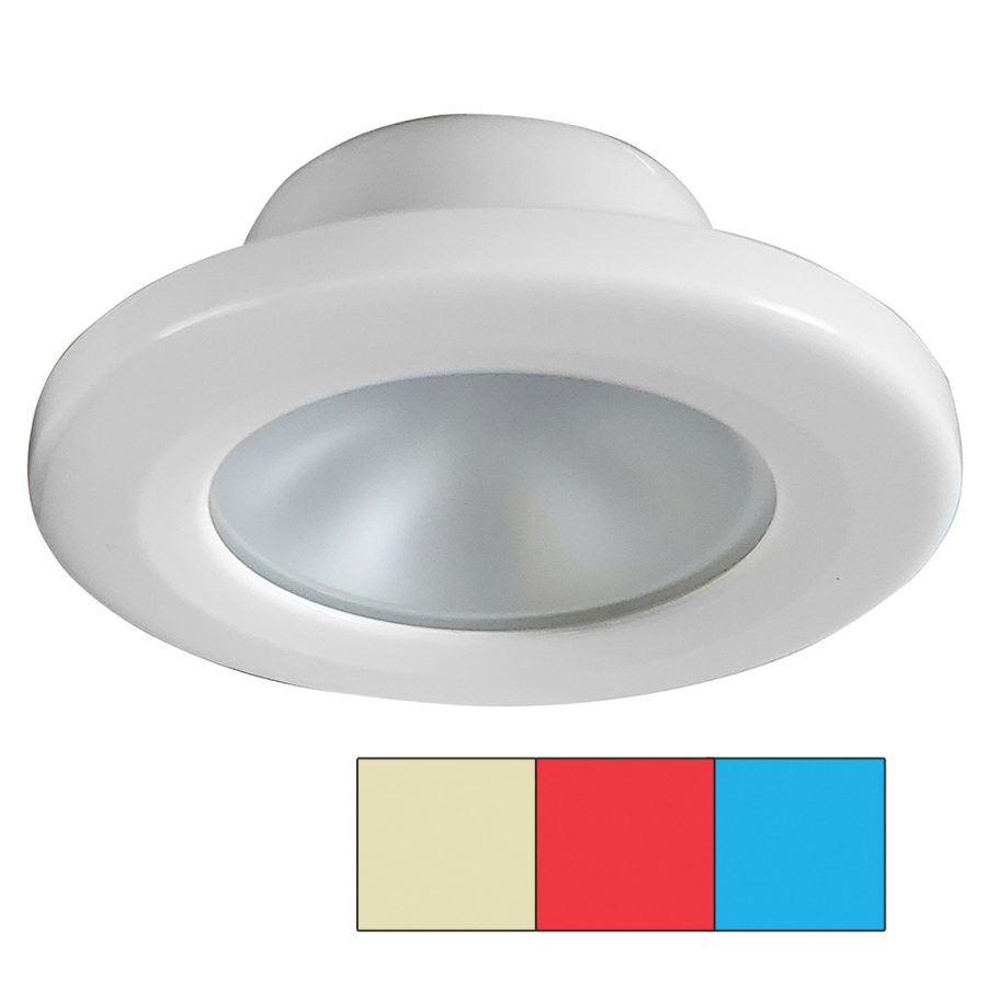 I2SYSTEMS A3120Z-31HCE APEIRON A3120 SCREW MOUNT LIGHT - RED, WARM WHITE & BLUE - WHITE FINISH