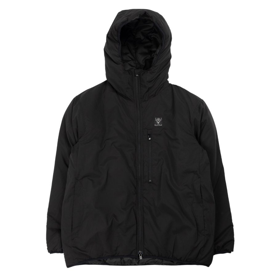 Insulator Zipped Parka in Black