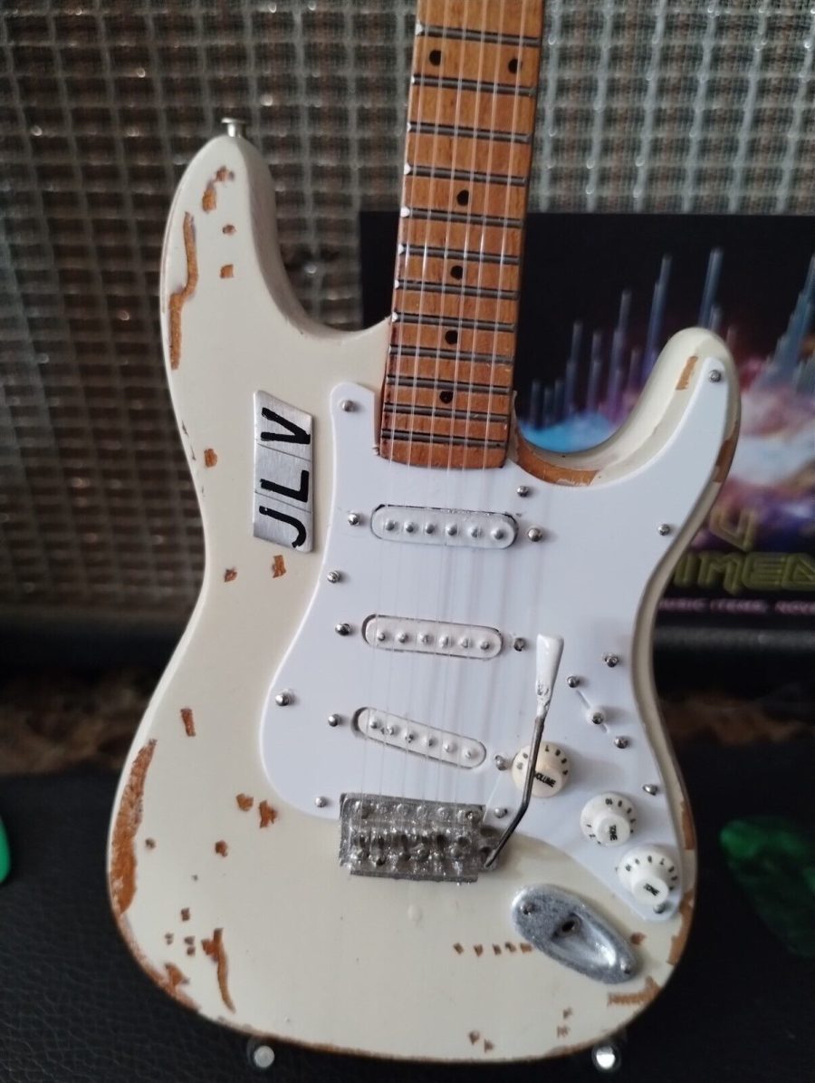 JIMMIE VAUGHAN-Custom Vintage Fender Strat 1:4 Scale Replica Guitar ~Axe Heaven