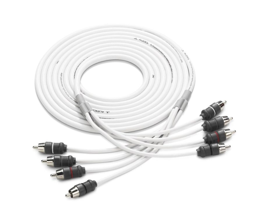 JL AUDIO 010-13474-00 XMD-WHTAIC4-12, 4-Channel; 12 Foot Length; White Cable With Black Connector