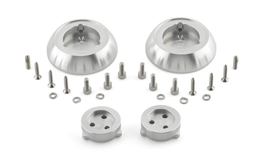 JL AUDIO 010-13697-00 PS-SWMCP-C-SM, Used To Mount VeX Model Speakers; Swivel; Surface Mount; Clear Anodized Finish; Aluminum; Set Of 2; With 2 Swivel-Mounting Base And Stainless-Steel Hardware