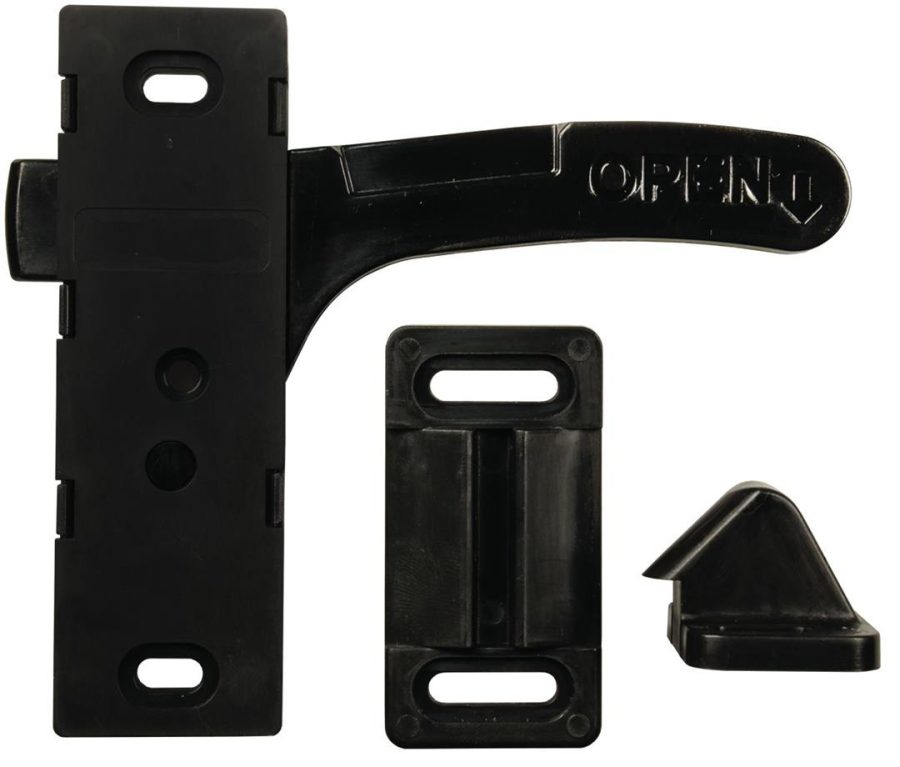 JR PRODUCTS 0611865 06-11865 Black Bi-Directional Screen Door Latch