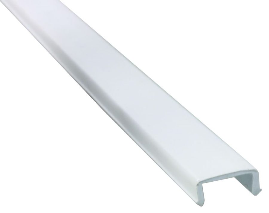 JR PRODUCTS 11421 8FT PHIL STY SCREW CVR W, Philips; Use To Fit Perfectly Into Elixir/ Philips/ Or Hehr Style Aluminum Extrusion/ Door Channel Frames Or Window Frames; 8 Foot Length; White; Plastic