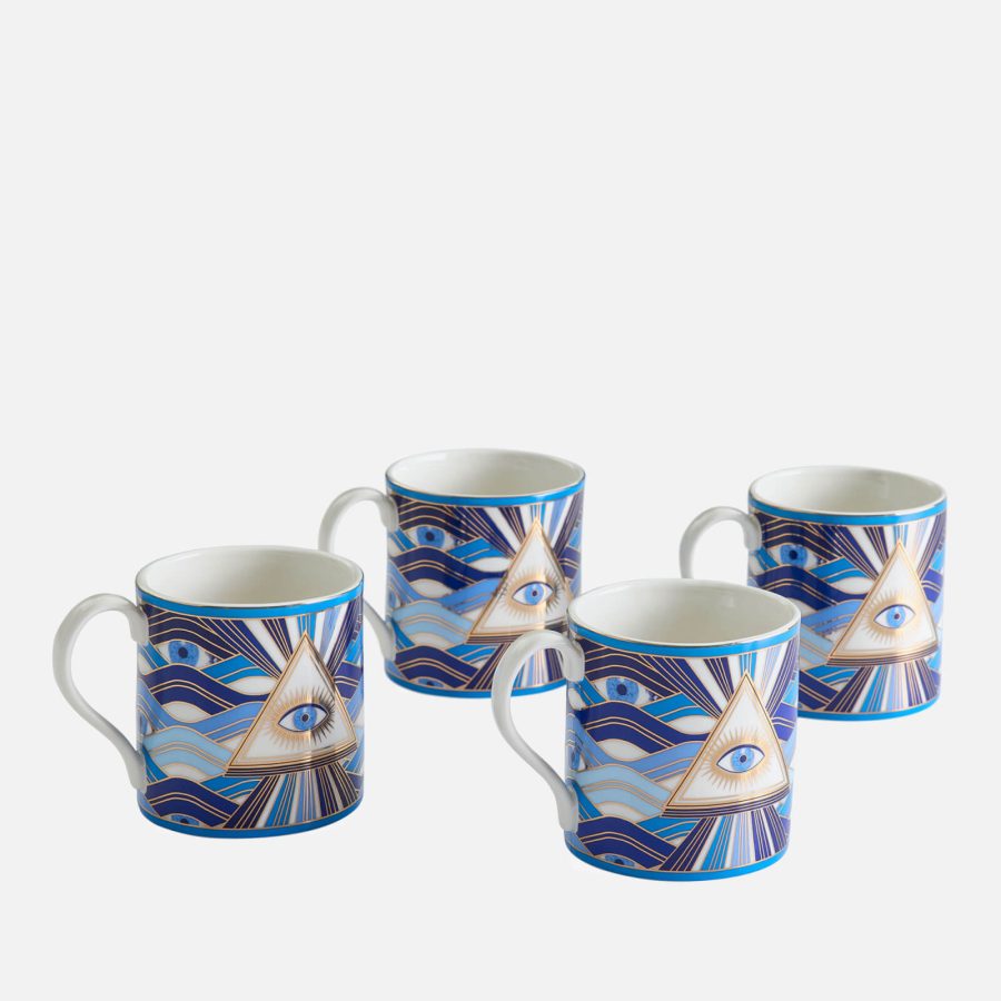 Jonathan Adler Boxed Druggist Mugs - Set Of 4