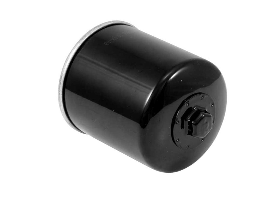 K&N FILTER KN-174B OIL FILTER, Canister Style; High Flow Premium Media; With Anti Drain Back Valve; With Bypass Valve; With 17 Millimeter Removal Nut; 3 Inch Outside Diameter x 3.844 Inch Height; Black; Nitrile Rubber Gasket