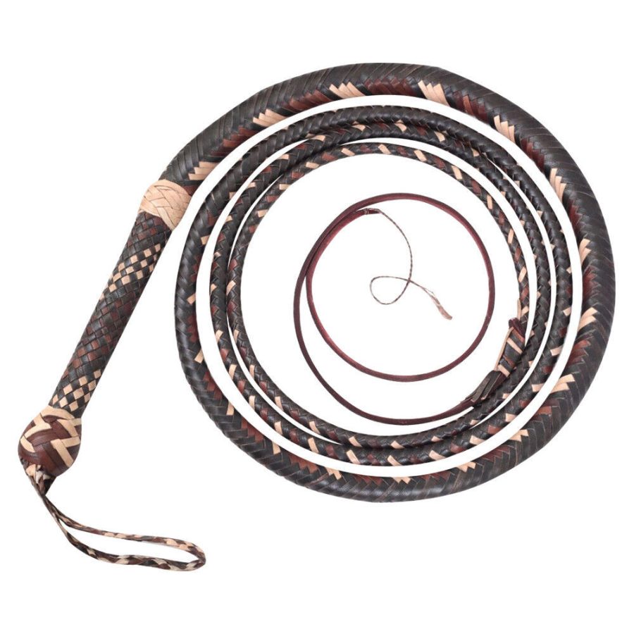 Kangaroo Hide Leather Bull Whip 10 Feet Long 16 Plaits Indiana Jones Bullwhip