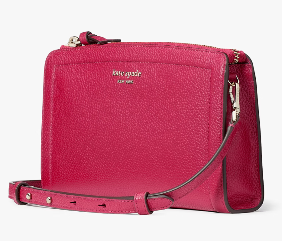 Kate Spade Knott Small Crossbody Bag Dark Pink Leather Purse K6554 NWT $198 MSRP