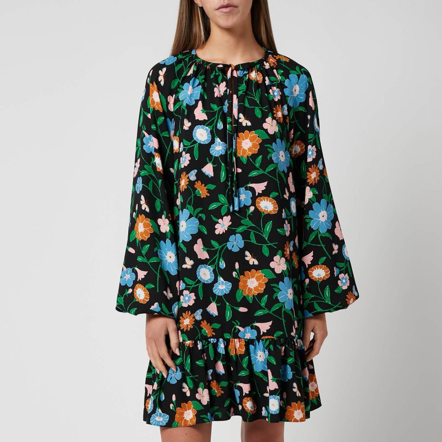 Kate Spade New York Women's Floral Garden Tie Neck Dress - Multi - M