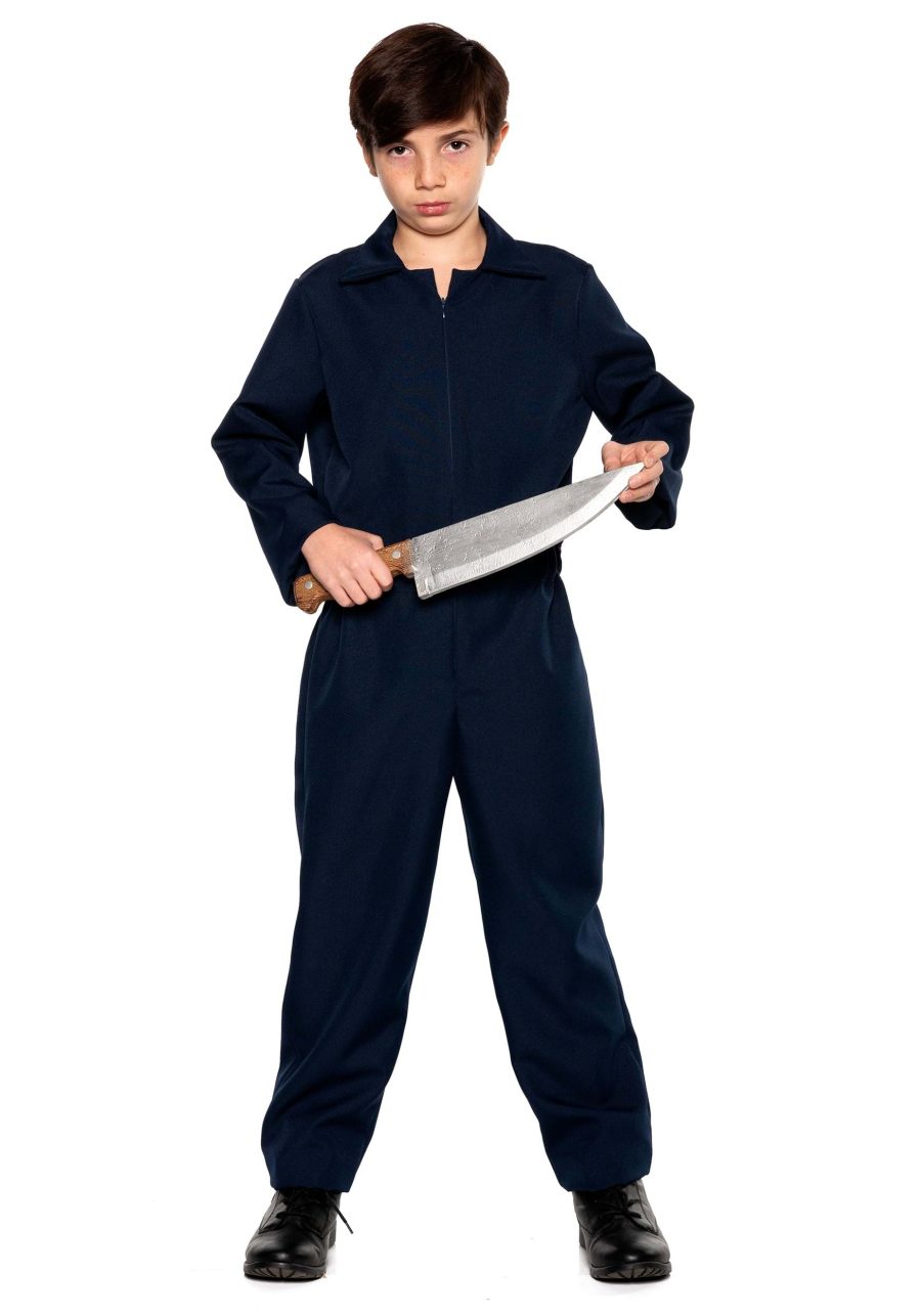 Kid's Dark Blue Mechanic Coveralls Costume