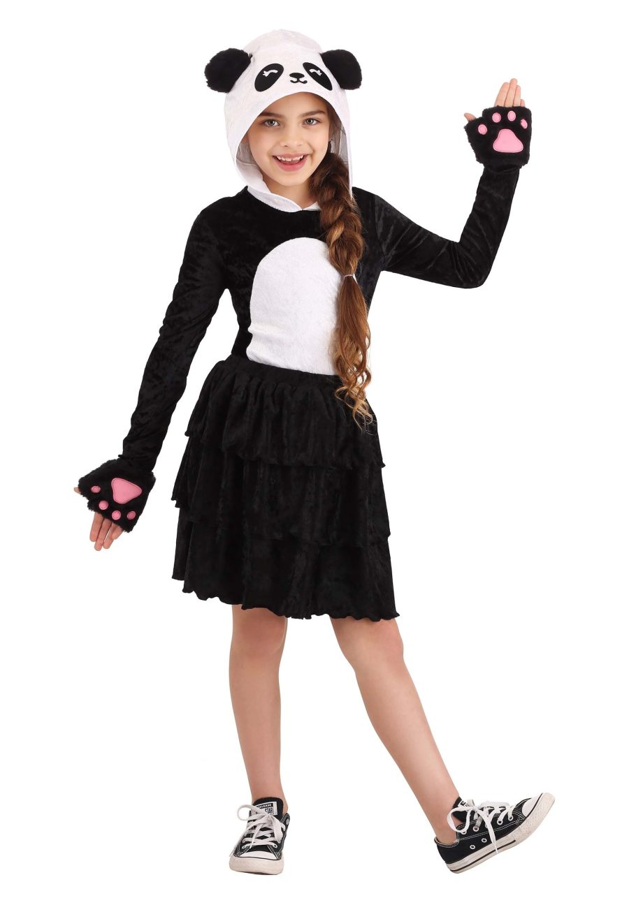 Kids Party Dress Panda Costume