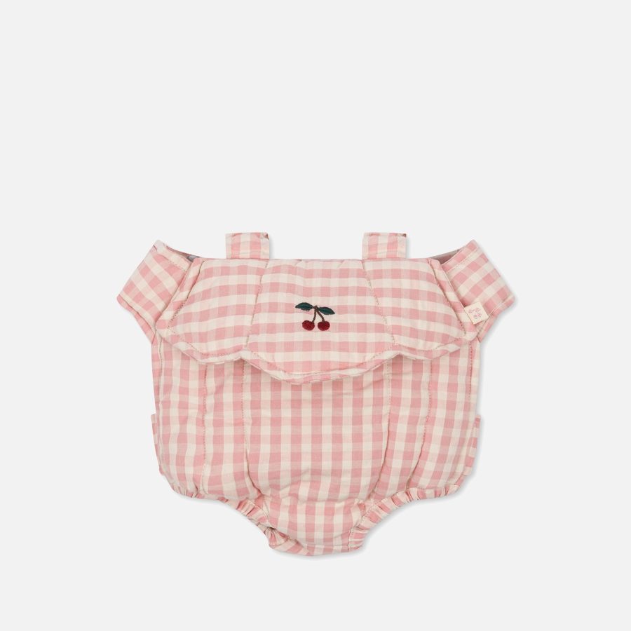 Konges Sløjd Doll Carrier - Powder Pink Check